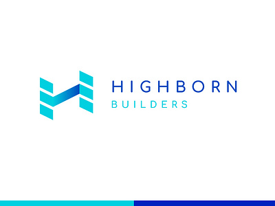 Highborn Builders | Luxury home-building brand design branding construction logo design h logo h monogram home building home logo logo oneight oneight designs