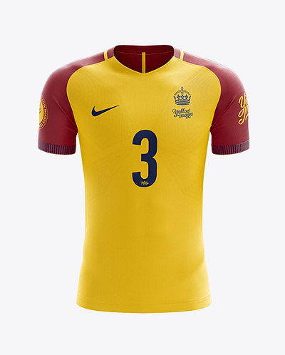 Free Download PSD Men’s Soccer Team Jersey mockup (Front View) free mockup template mockup designs