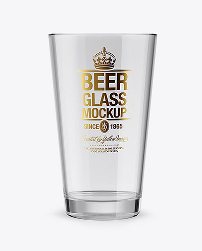 Free Download PSD Empty Beer Glass Mockup branding mockup free mockup template