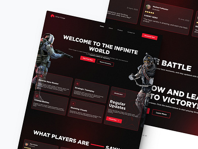 Silver Forge - Video Game Website design ui landing page product design ui uiux video game web design website game