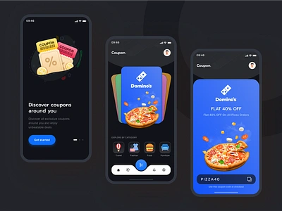 Vouchers or Coupon App Concept app clean concept design figma ui ux