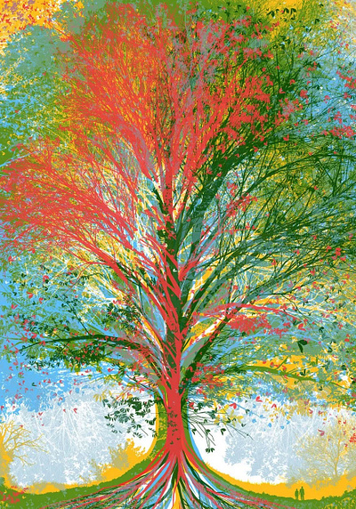 Tree of Life illustration nature print tree