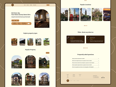 Rent and buy web site design - Home page ui ux visual design web site design