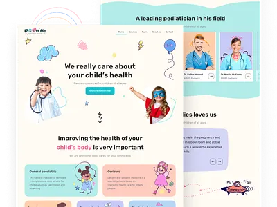 Childcare Home Page UI Design app clean design figma homepage landingpage ui ux website