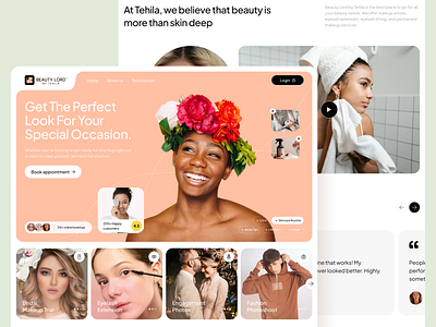 Beauty Lord By Tehila beauty beauty salon clean cosmetics design landing page resort salon skin care skincare spa treatment ui web web design website wellness