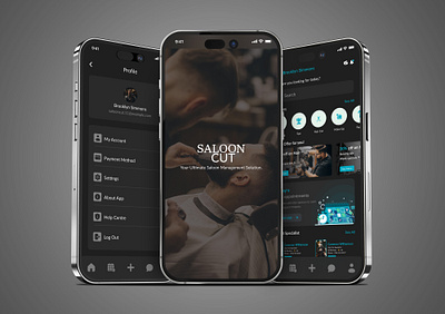 Salon Management App Screen. app screen design figma illustration landingpage saloon saloon managment app ui ui design uidesign