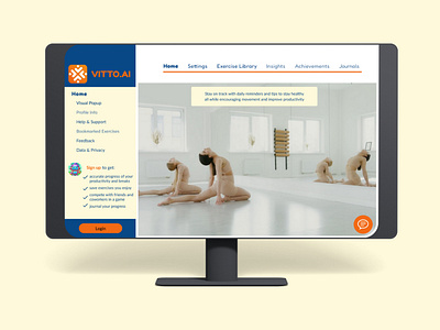 Vitto.AI app design figma health app prototype ui ux