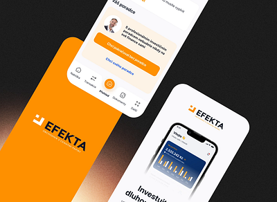EFEKTA Stock trader app design finances mobile trading ui ux
