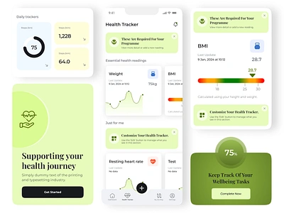 Fitness & Tracking app bmi app bmi calculation app calisthenics app clean app design detailed calorie app fat tracking app figma app designer fitness app fitness influencer gym app health app health tracker mobile app design