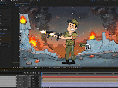 Soldier 2danimation after affects after effects animation aftereffects animation design illustration motion animation motiongraphics ui