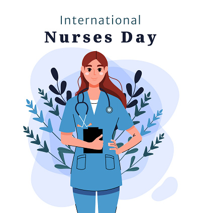 Doctor in flat style banner character flat girl graphic design illustartion internet leaves nurse ui ux vector web woman