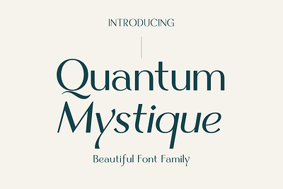 Quantum Mystique – Elegant Sans long lasting typeface