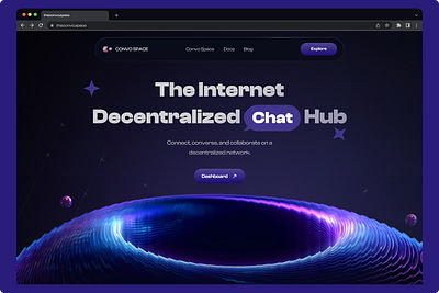 ConvoSpace - Website Redesign defi landing page design hero section landing page ui web3 web3 chat web3 design web3 hero sections web3 landing page