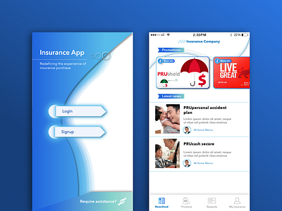 Insurance Application commerce app insurance app light mode mobile app ui ux design