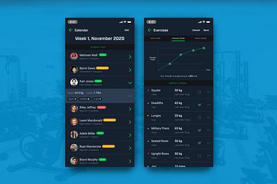 Fusion Sport Design Challenge design mobile ui ux