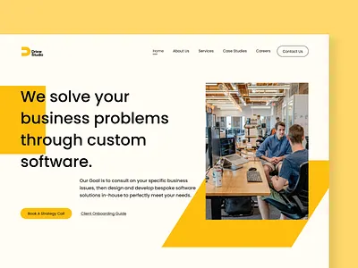 Driew Studio: Software development company company website design figma figma design software development company studio studio website ui ui design uiux ux web design website design