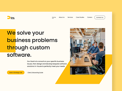 Driew Studio: Software development company company website design figma figma design software development company studio studio website ui ui design uiux ux web design website design