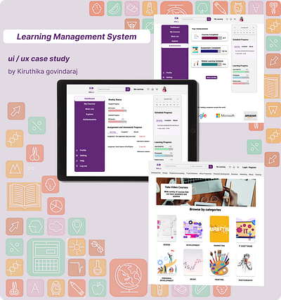 Learning Management System - Website amination casestudy figma learning management system lms ui ux website