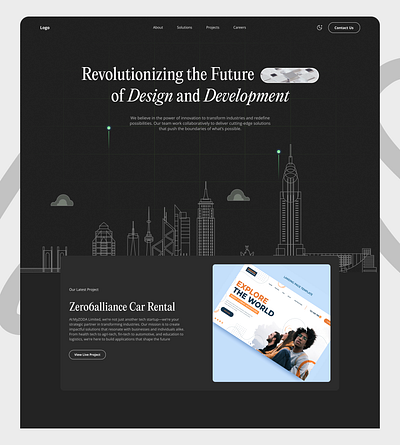 Design Agency Website design landing page ui vector