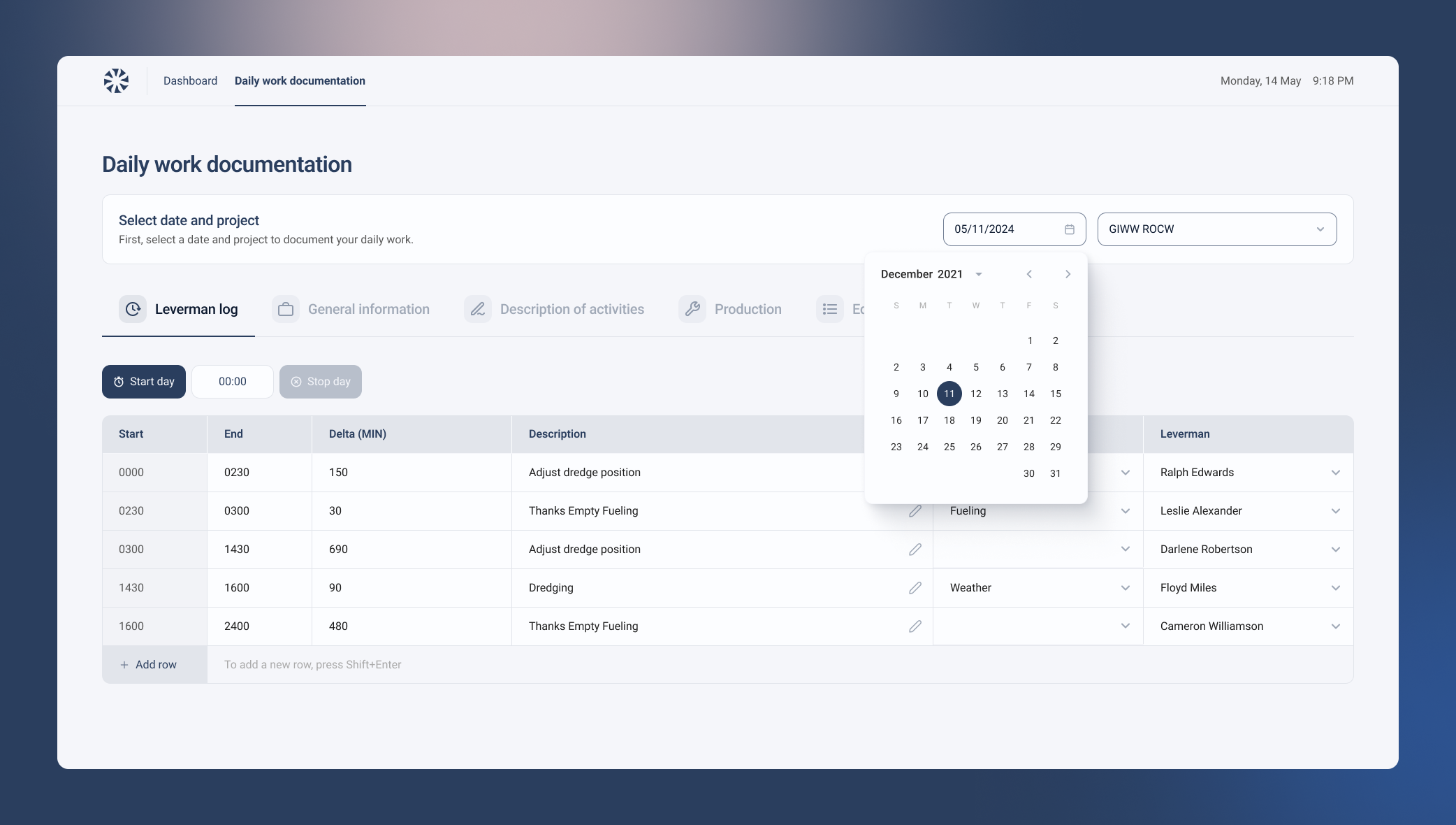 Introducing Our Desktop MVP for Dredging Operations app application dashboard design desktop app graphic design hr product design ui web app webapp