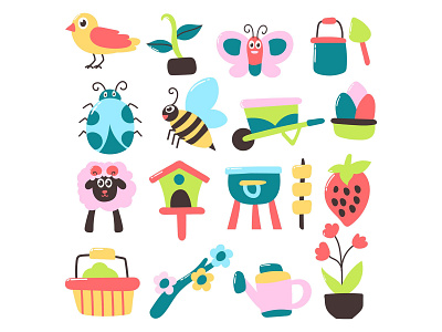 Spring Hand Drawn Illustrations free icon freebie icon design icon download illustration spring spring icon spring vector vector download vector icon