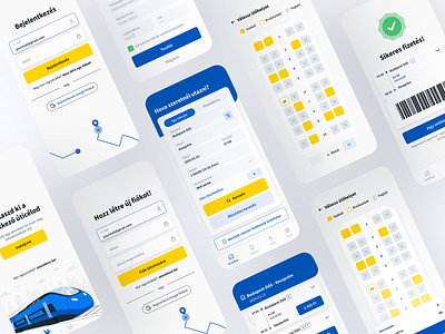Hungarian Railway Ticket App - Redesign Concept app design product design railway ticket ticket app ui ux