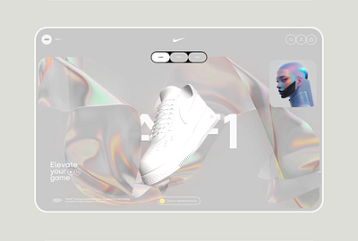 Nike AF1 Website Concept 3d animation concept creative design graphic interface motion graphics nike product shoes ui ui design ux ux design web web design website