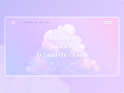 Animated Website Hero Section animation blue clouds gif gradients purple sky webdesign wellbeing wellness