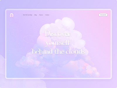 Animated Website Hero Section animation blue clouds gif gradients product design purple sky webdesign wellbeing wellness