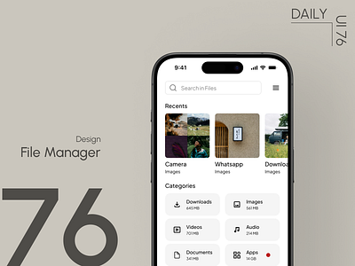 Day 76: File Manager daily ui challenge file management file manager app file organization storage management ui design user friendly