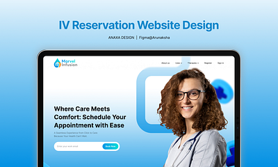 IV Reservation Website Design doctor figma iv booking website medical website mockup nurse nurse booking prototype ui ux website website design website layout