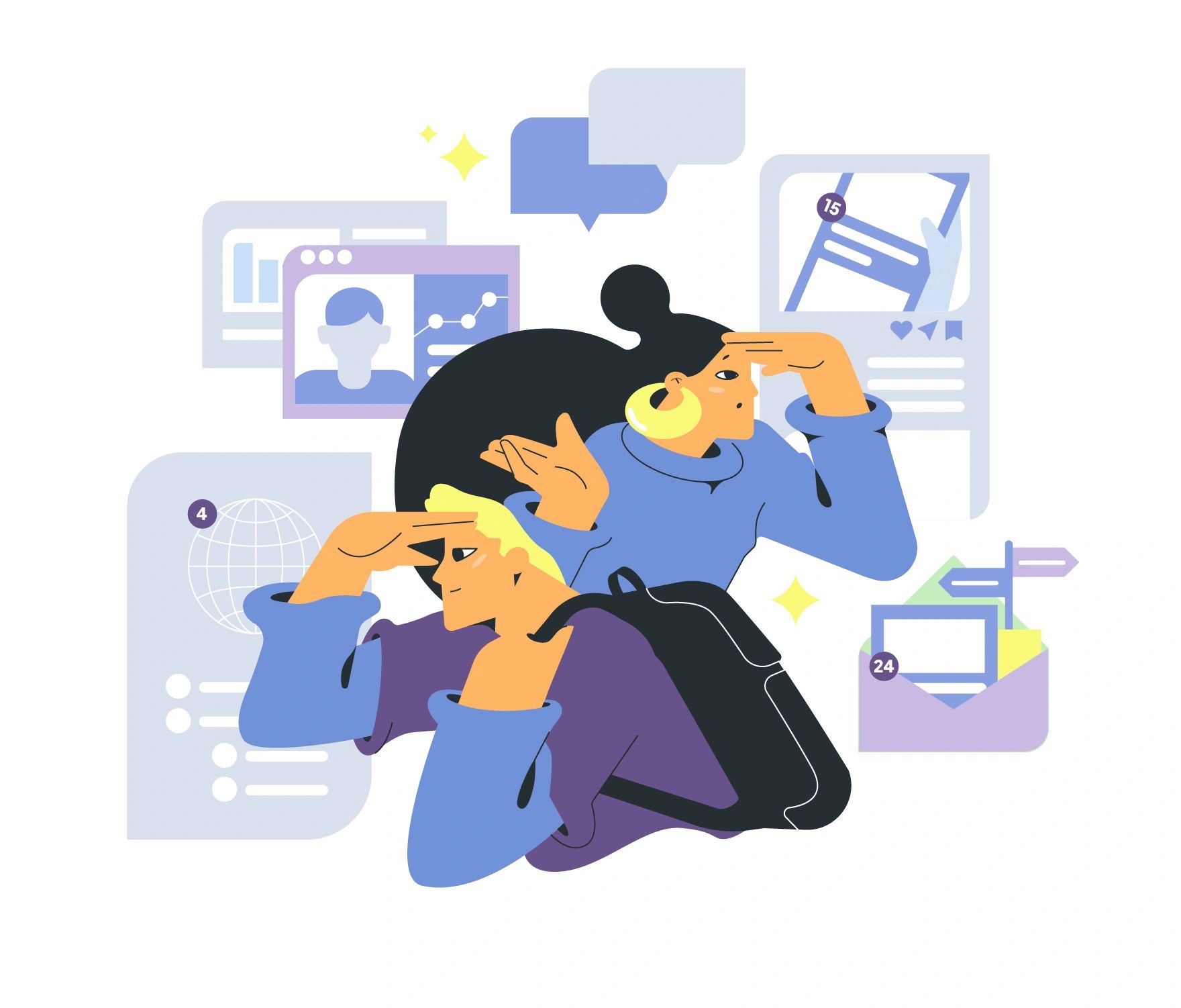 Vector illustration for the project for students illustration