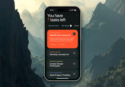 Task manager concept app design figma ios mobile