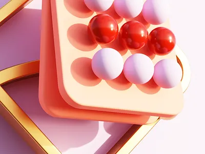 Total Missed Weeks - Detail 3d app badge blender bubble c4d calendar cycles design game gamification gold illustration pin prize render shield sphere