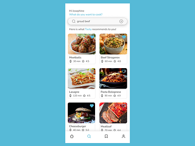 Design of recipe app Tasty design tasty ui uidesign uxgym