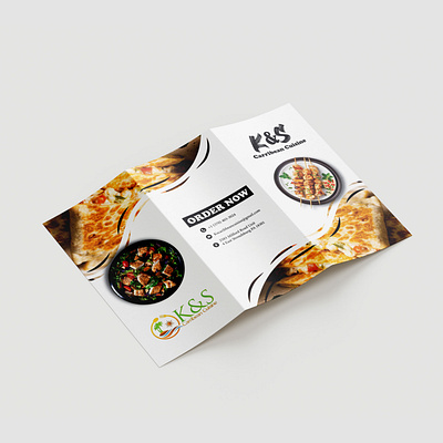 K & S Caribbean Cuisine Tri-Fold Menu Card Design. adobe illustrator advertisement branding creative design flyer graphic design logo menu tri fold vector