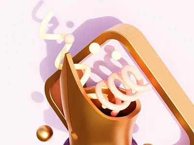 Total Goals Created (var) - Detail 3d app blender c4d closeup cup cycles design detail fountain pen game gamification gold illustration pen prize render violet