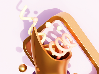 Total Goals Created (var) - Detail 3d app blender c4d closeup cup cycles design detail fountain pen game gamification gold illustration pen prize render ui ux violet