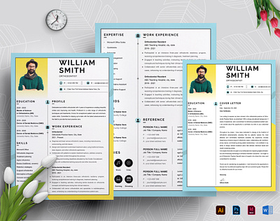 Professional Resume Template Design, Editable Resume Layout a4 design template document editable graphic design