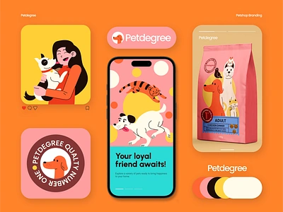 Petdegree - Petshop Branding adobe illustrator brand guideline branding color pallete design design product flat illustration graphic design guideline illustration logo splash screen vector