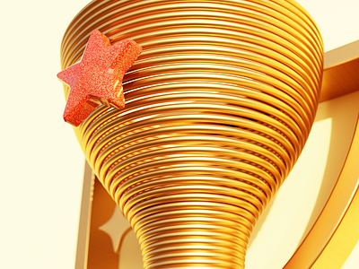 Total Streaks Completed - Detail 3d app blender branding c4d closeup cup cycles design game gamification gold illustration prize render shield star trophy ui ux