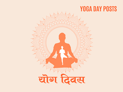 International Yoga Day instagram Post colors design graphic design vector yogapose