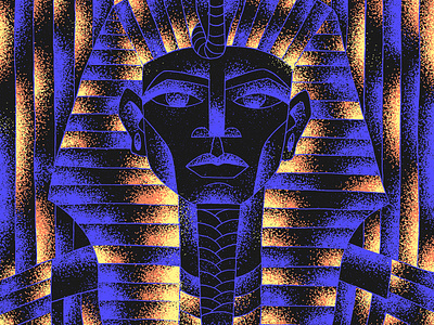 Tutankhamun ciaroscuro colorful egypt illustration mythology noise poster samson tutankhamun