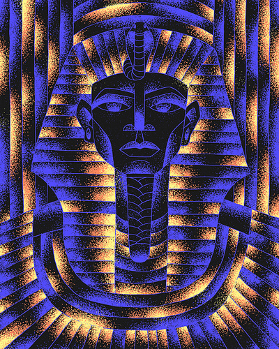 Tutankhamun ciaroscuro colorful egypt illustration mythology noise poster samson tutankhamun