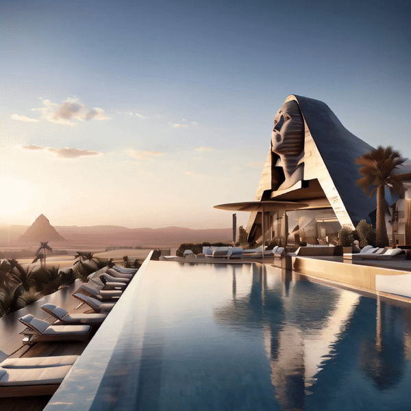 Sphinx Hotel - Future Architecture 3d visualization ai architect architectural architectural design architectural rendering architectural visualization architecture architecture design architecture visualization archviz artificial intelligence building egypt house interior architecture midjourney sphinx steisi vogli visualization