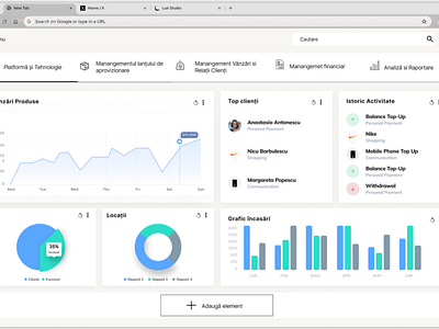 ERP Responsive Web Application dashboard erp ui