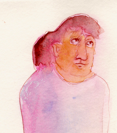 face man illustration painting