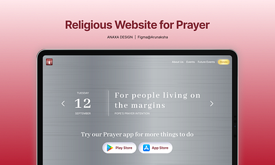 Religious Website Design for Prayer concept figma mockup photoshop prayer prototype religious religious website ui ui design ux web layout website