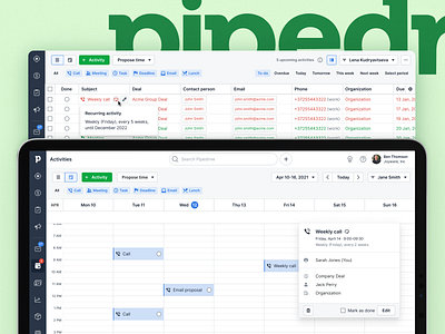 CRM System Design for Sales Teams ui design