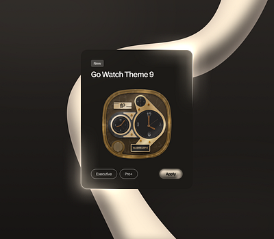 Go Watch Theme 9 app figma illustration product design smart watch ui